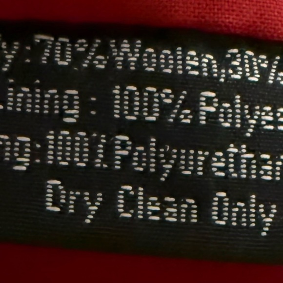 Vintage Christmas Wool Stocking Leafs Red/Green White Velvet Stitching G3 - Picture 4 of 5